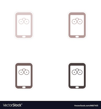Set of paper stickers on white background mobile vector image