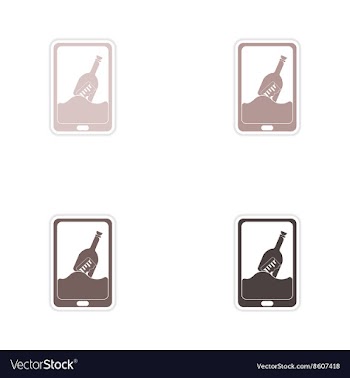 Set of paper stickers on white background mobile vector image