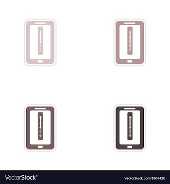 Set of paper stickers on white background mobile vector image