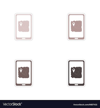 Set of paper stickers on white background mobile vector image