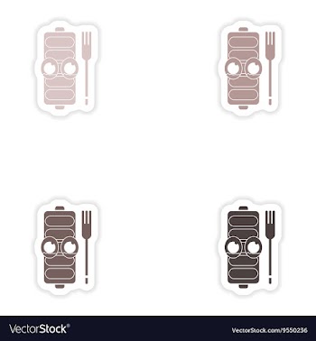 Set of paper stickers on white background mobile vector image