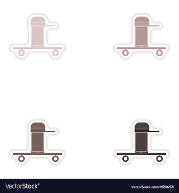 Set of paper stickers on white background mobile vector image
