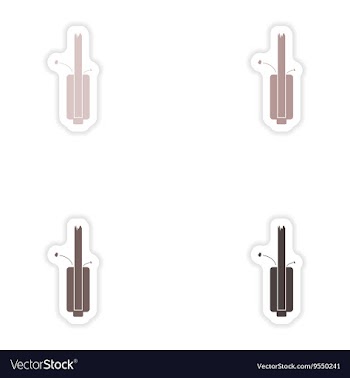 Set of paper stickers on white background mobile vector image
