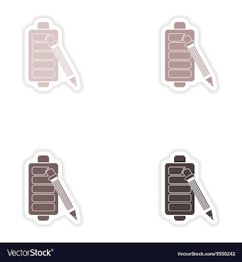 Set of paper stickers on white background mobile vector image