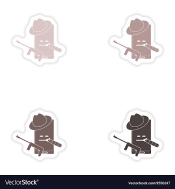 Set of paper stickers on white background mobile vector image