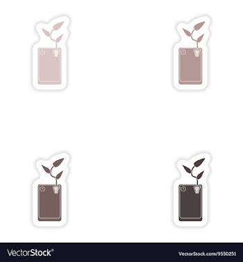 Set of paper stickers on white background mobile vector image