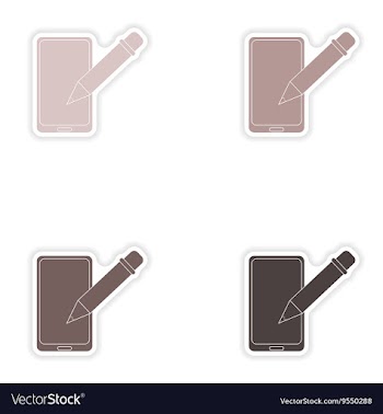 Set of paper stickers on white background mobile vector image