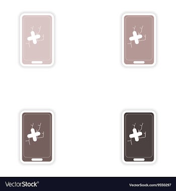 Set of paper stickers on white background mobile vector image