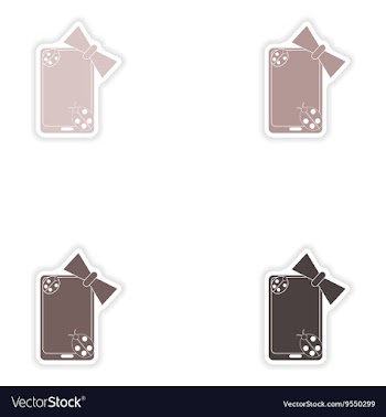 Set of paper stickers on white background mobile vector image