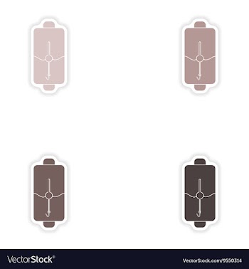 Set of paper stickers on white background mobile vector image