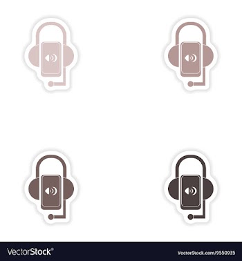 Set of paper stickers on white background mobile vector image
