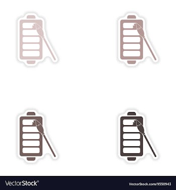 Set of paper stickers on white background mobile vector image