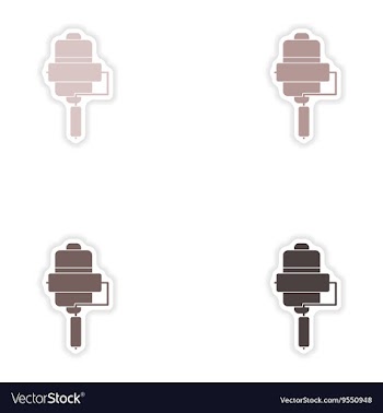 Set of paper stickers on white background mobile vector image