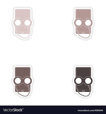 Set of paper stickers on white background mobile vector image