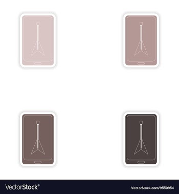 Set of paper stickers on white background mobile vector image
