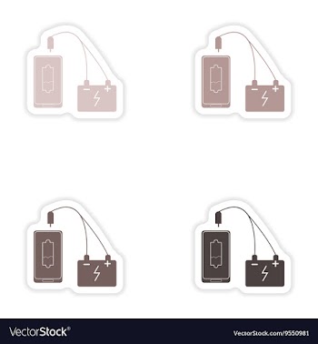 Set of paper stickers on white background mobile vector image