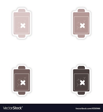 Set of paper stickers on white background mobile vector image