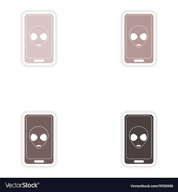 Set of paper stickers on white background mobile vector image