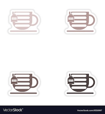 Set of paper stickers on white background mobile vector image