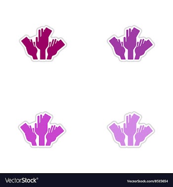 Set of paper stickers on white background money in vector image