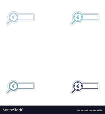 Set of paper stickers on white background money vector image