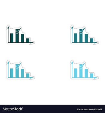Set of paper stickers on white background money vector image