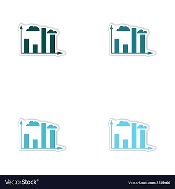 Set of paper stickers on white background money vector image