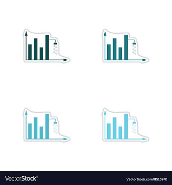 Set of paper stickers on white background money vector image