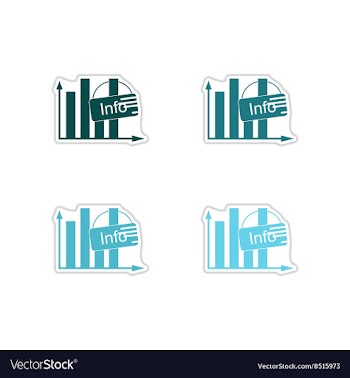 Set of paper stickers on white background money vector image