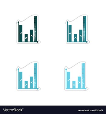 Set of paper stickers on white background money vector image