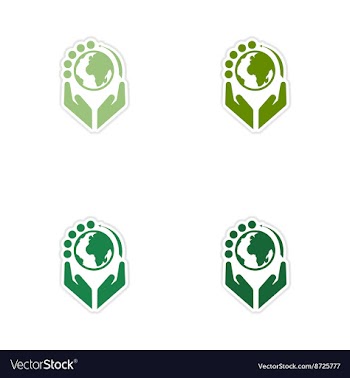 Set of paper stickers on white background Money vector image