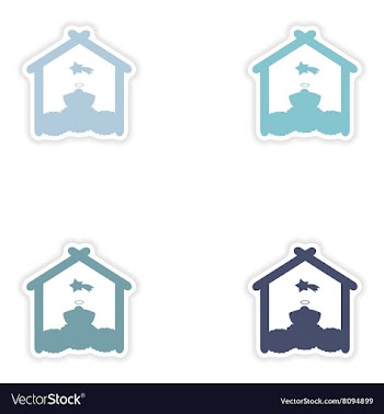 Set of paper stickers on white background newborn vector image