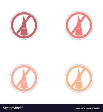 Set of paper stickers on white background no vector image