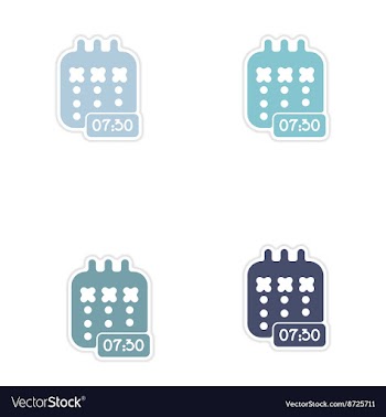 Set of paper stickers on white background notebook vector image
