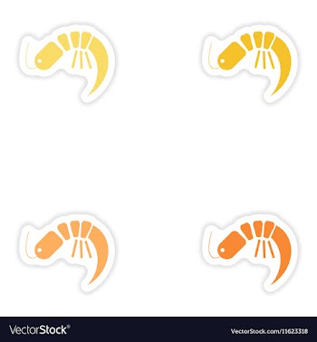 Set of paper stickers on white background ocean vector image