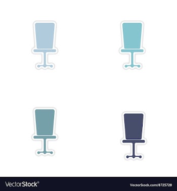 Set of paper stickers on white background office vector image