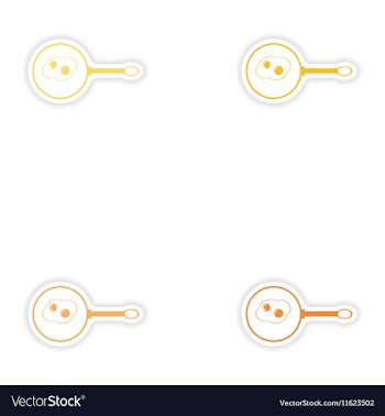 Set of paper stickers on white background pan vector image