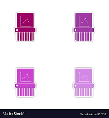 Set of paper stickers on white background paper vector image