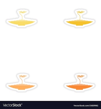 Set of paper stickers on white background pasta vector image