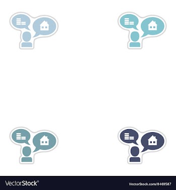 Set of paper stickers on white background people vector image