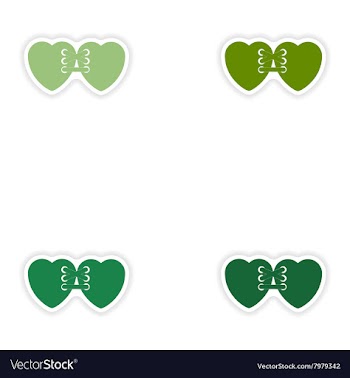 Set of paper stickers on white background related vector image