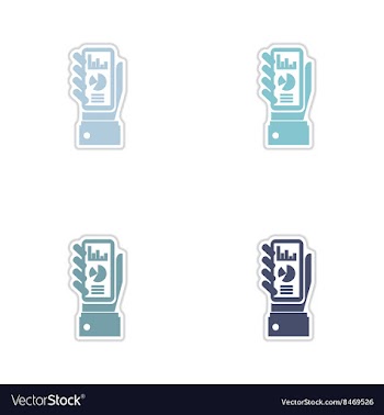 Set of paper stickers on white background report vector image