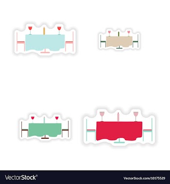 Set of paper stickers on white background romantic vector image
