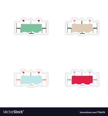 Set of paper stickers on white background romantic vector image