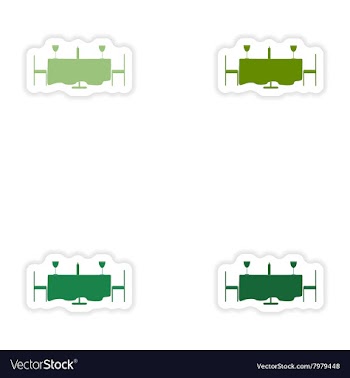 Set of paper stickers on white background romantic vector image