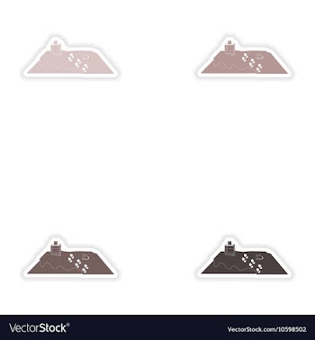 Set of paper stickers on white background roof vector image
