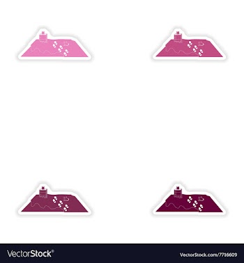 Set of paper stickers on white background roof vector image