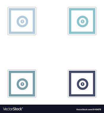 Set of paper stickers on white background safe vector image