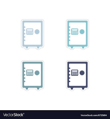 Set of paper stickers on white background safe vector image