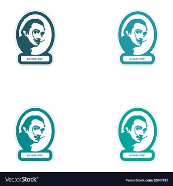 Set of paper stickers on white background Salvador vector image